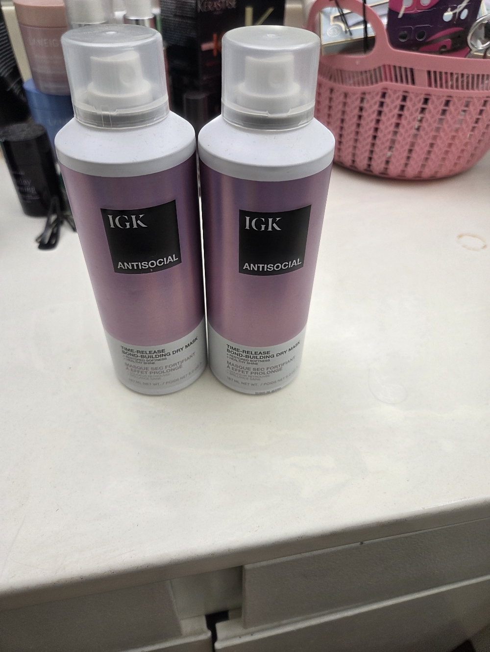 GK Antisocial Dry Mask Spray - Lavender Pink Bottle